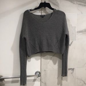 V-neck Crop Top Sweater